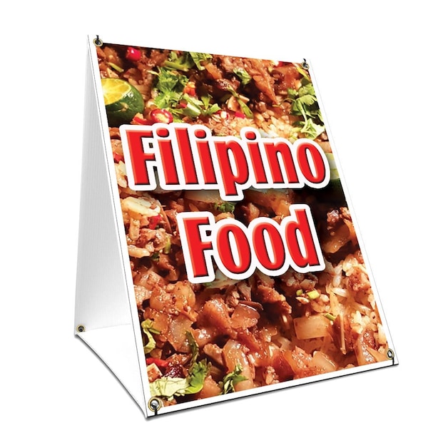 Signmission Filipino Food, 24 Inch x 18 Inch A-frame Yard Sign, Plastic Sign SBC-1824-Filipino Food - main