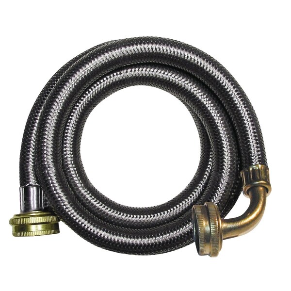 Do It Best 3/4'' FHT x 3/4'' FHT x 60'' Braided Stainless Steel Washing Machine Connector with Elbow 496-212ELDIB - main