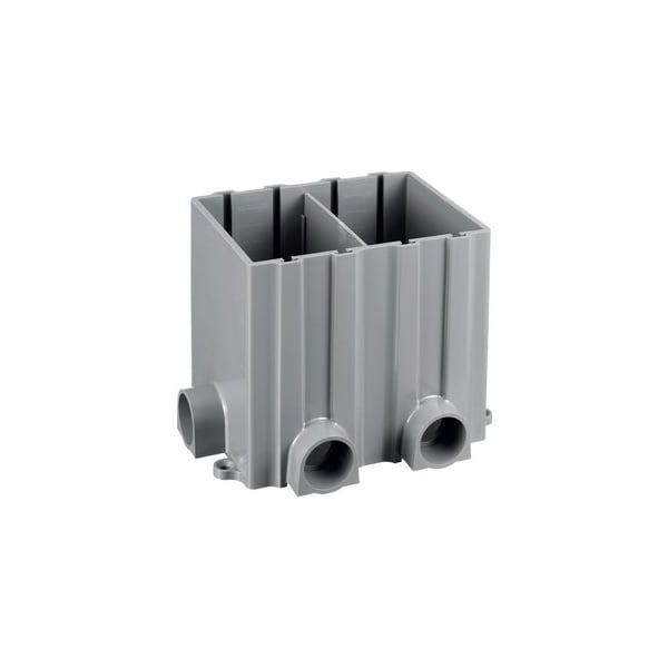 Hubbell Wiring 2-Gang Rectangular PVC Box, 3.00 in Minimum Depth of Pour PFBRG2 - main