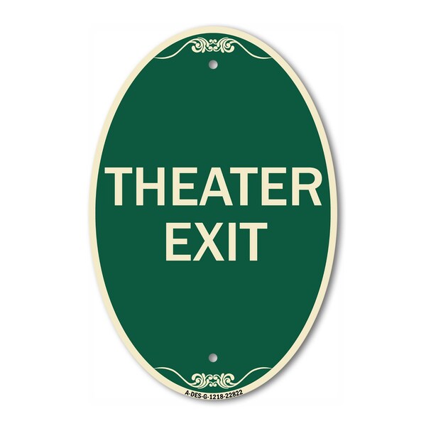 Signmission Exit Sign, Heavy Gauge Aluminum, 18 in W, 12 in H A-OV-G-1218-22822 - main