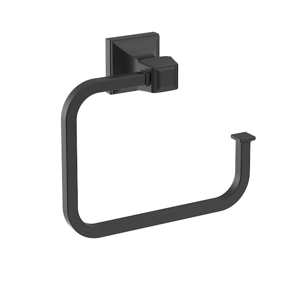 Amerock Mulholland Matte Black Traditional 5-3/4 in 146 mm Length Towel Ring BH36022MB - main