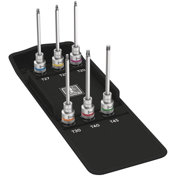 Wera 8767 C TORX HF 2 Zyklop bit socket set with 1/2 in drive, with holding function, 6 pieces 5004211001 - main