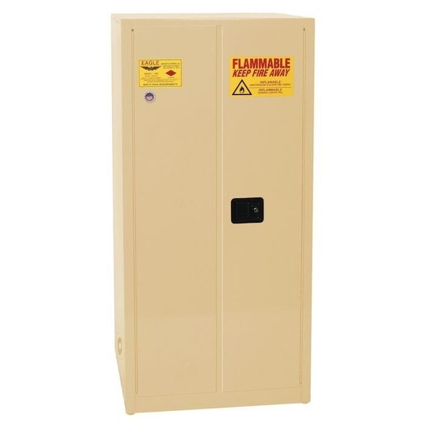 Eagle Mfg 60 gal, 2 Shelves, 18-Gauge Steel, 34 in W x 65 in H x Beige 6010XBEI - main