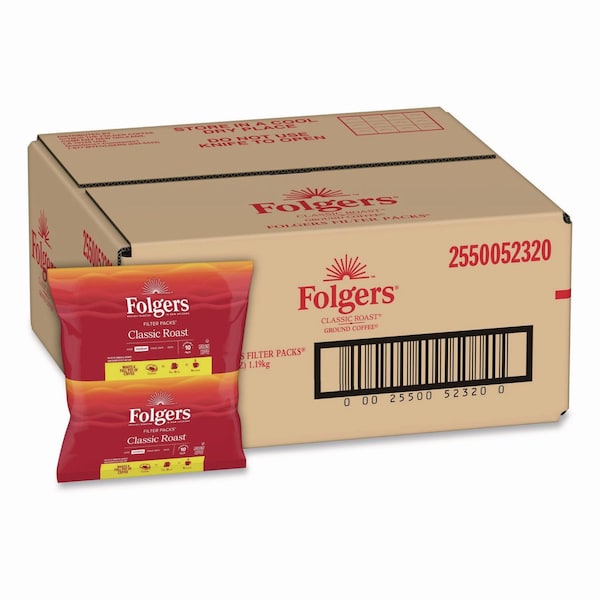 Folgers Coffee Filter Packs, Regular, 0.9oz, PK40 2550052320 - main