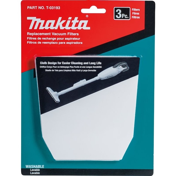 Makita Filter Vacuum Cloth 3Pk T-03193 - main