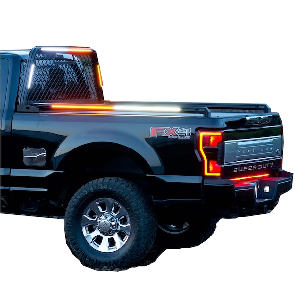 Putco Light Bar, LED; 44 Inch Length; Amber And White LED; 1400 Lumens; Clear Lens; Black Housing; 93009-44 - main