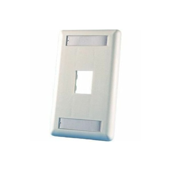 Ortronics 1-PORT FLUSH MOUNT UNLOADED, SINGLEGANG TRACJACK, FOG WHITE 40300549 - main