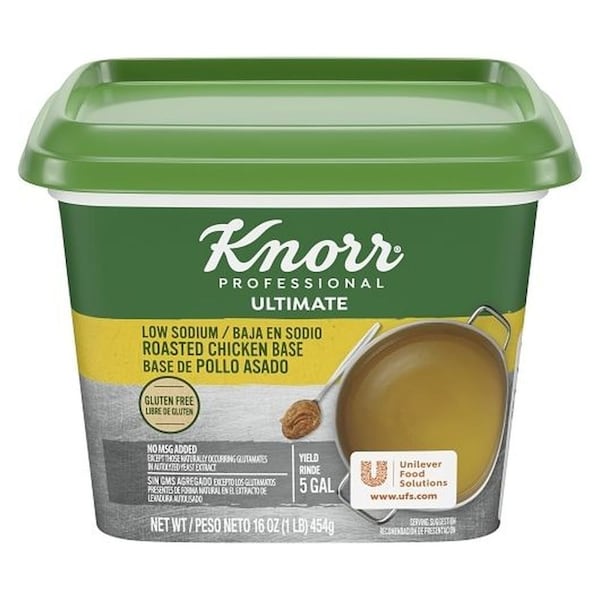 Knorr Professional Ultimate Low Sodium Chicken Stock Base, 1 pound, 6PK 84150742 - main
