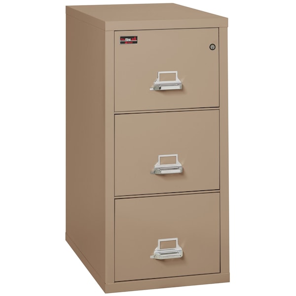 Fireking 3 Drawer, 2 Hr Fire & Impact Rated, Vertical, 31" depth Letter Taupe 3-1943-2TA - main