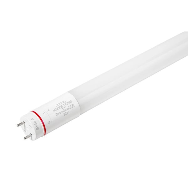 Keystone 14.5W LED T8 Tube, Gen 2, Glass Contruction, 4ft, 3500K, 120-277V Input, 25 pcs Carton, Direct Drive KT-LED14.5T8-48G-835-DX2 /G2 - main