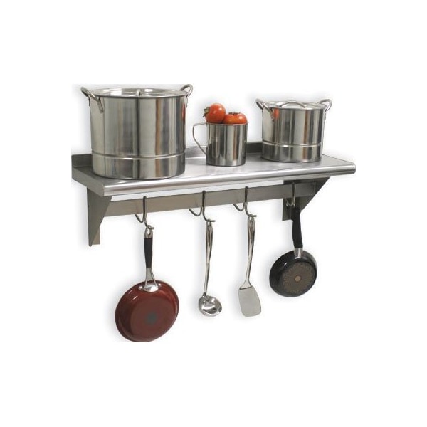 Advance Tabco Stainless Wall Shelf -Built In Pot Rack PS-18-48 - main