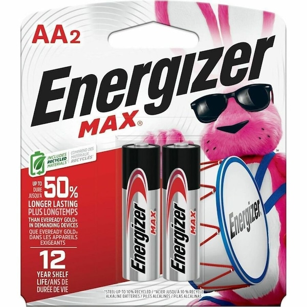 Energizer Max AA Alkaline Battery, 2PK E91BP-2 - main
