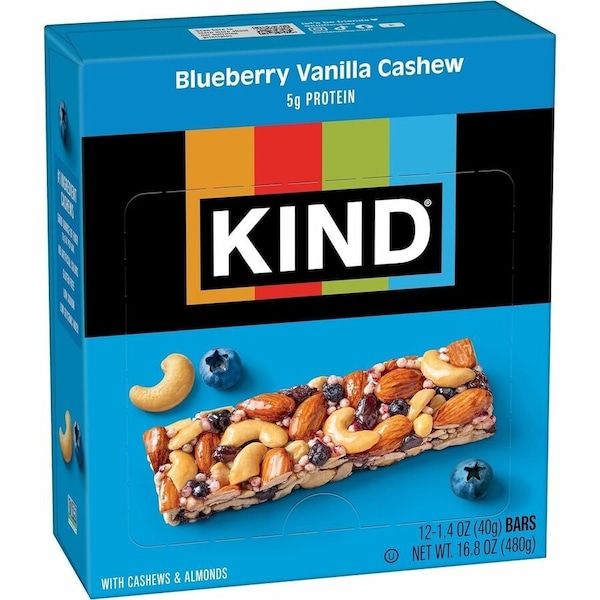 Kind Blueberry Vanilla Cashew, Blue, 12PK KND18039 - main