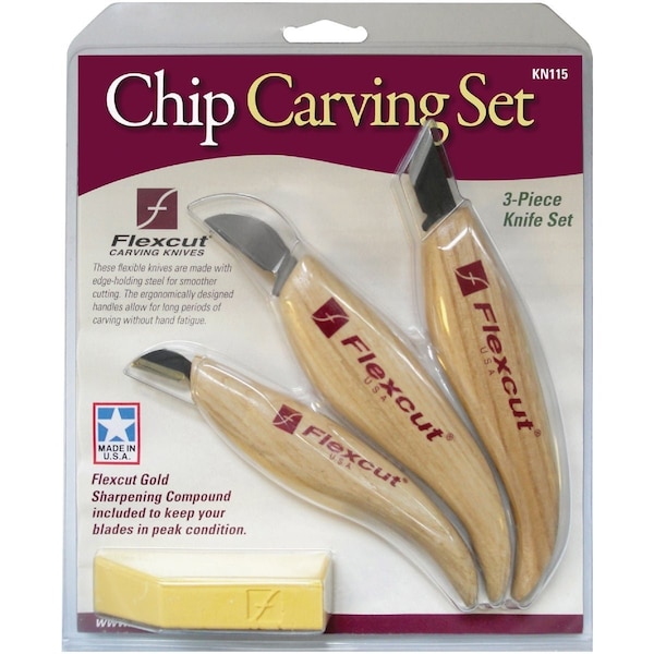 Flex Cut 3-Piece Chip Carving Knife Set KN115 - main