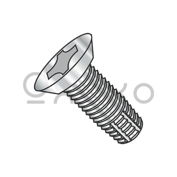 Oxoxo 12-24X1 Phillips Flat Undercut Thread Cutting Screw Type F Fully Threaded 4 10 Stainless, 2000PK 580581 - main