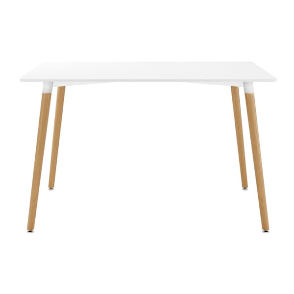 Homeroots 30" White And Natural Solid Wood Dining Table 520872 - main