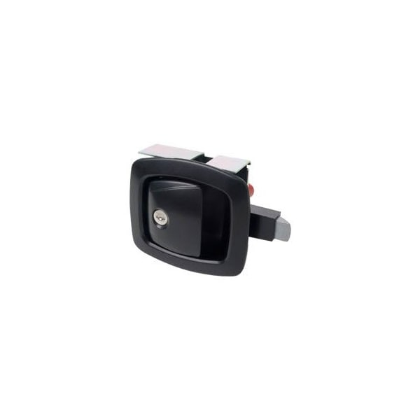 Southco Push To Close Latch, Locking, Reversible R001 2 Keys Included, Zinc Alloy, Powder Coat, Black R3-20-320-50 - main