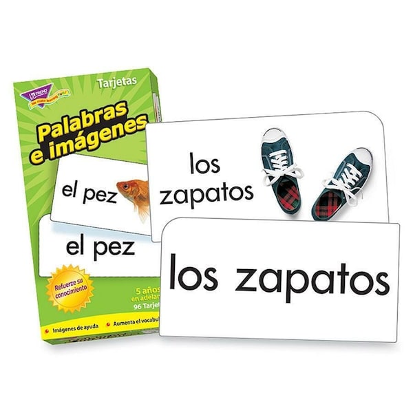 Trend Enterprises Palabras e imagenes (SP) Skill Drill Flash Cards T53006 - main