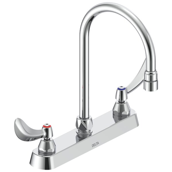 Delta Commercial 26C3 8 In Cast Deckmount Ltd Swing In Chrome 26C3944-LS - main