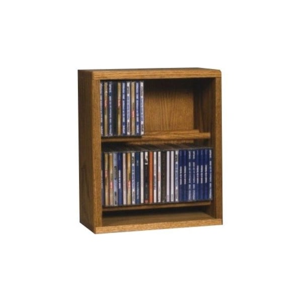 Wood Shed Cdracks Solid Oak Dowel Cabinet for CD s Capacity 56 CD s Honey Oak Finish 206-12 - main
