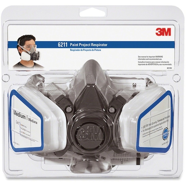 3M Medium Tekk Protection Paint Project Respirator 6211PA1-A - main