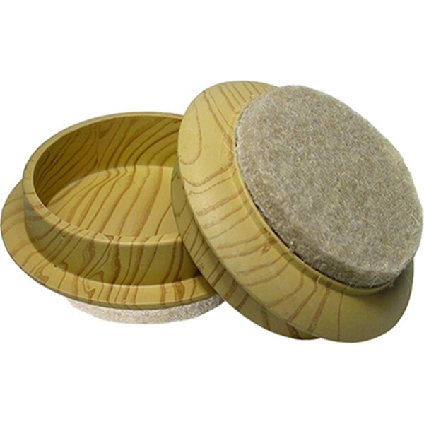 Richelieu 0.75 in. TruGuard Wood Grain Furniture Cups, Pack of 4, 4PK 235857 - main