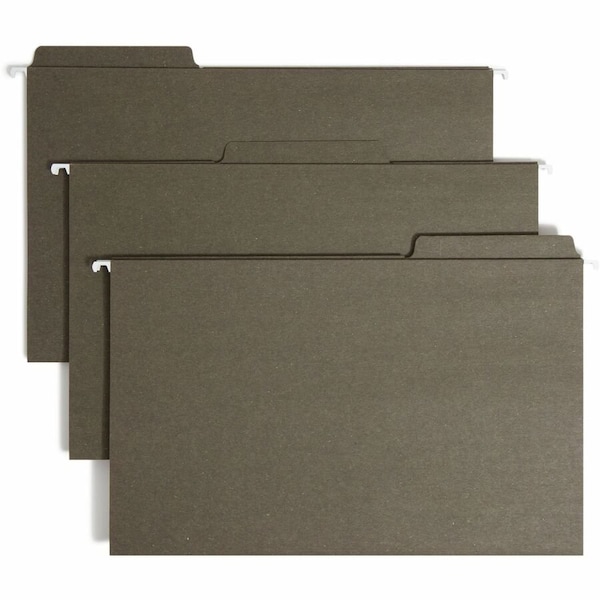 Smead FASTAB HANGING FOLDERS, LEGAL SIZE, 1/3-CUT TAB, STANDARD GREEN, 20PK 64137 - main