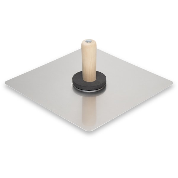 Marshalltown Aluminum Hawk, 13 1/2 x 13 1/2 in, Wood Handle, Drywall Hawk, Masonry Hawk 2W - main