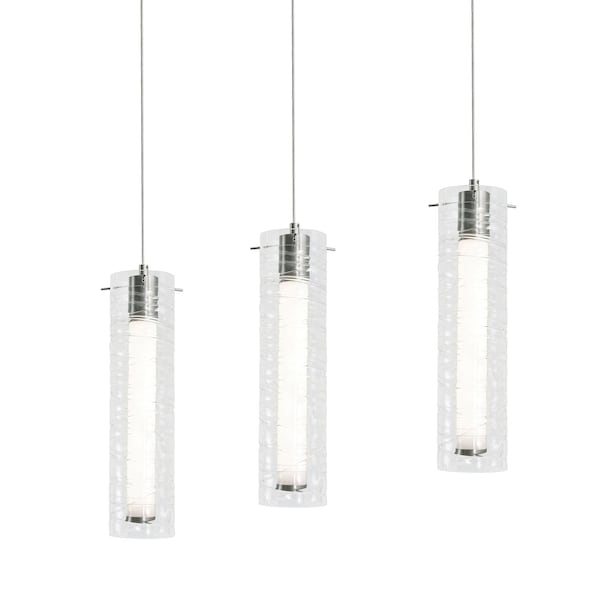 Afx Bari, 3 Light LED Linear Pendant, Satin Nickel BRIP04LAJUDSNLNR3 - main