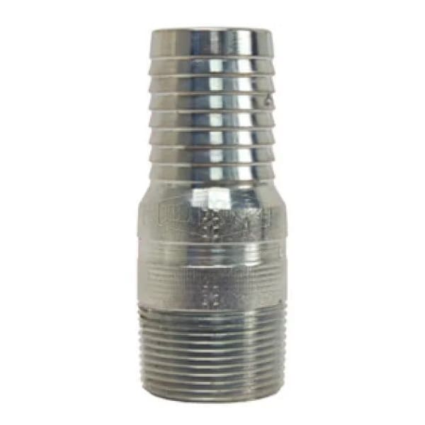 Dixon King Combination Nipple with Knurled Wrench Grip, 1-1/2 x 4-1/16 L in Hose Shank x MNPT, Carbon Ste SAP21 - main