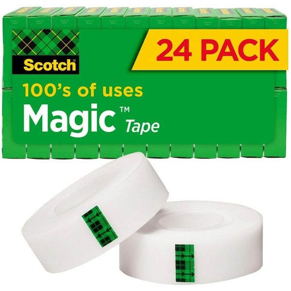 Scotch 3/4"W Magic Tape, 27.78 yd L, Clear, 24 PK MMM810K24 - main