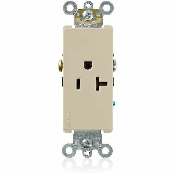Leviton Commercial Grade Decora Receptacle, 20 Amp, 125 Volt 16351-I - main