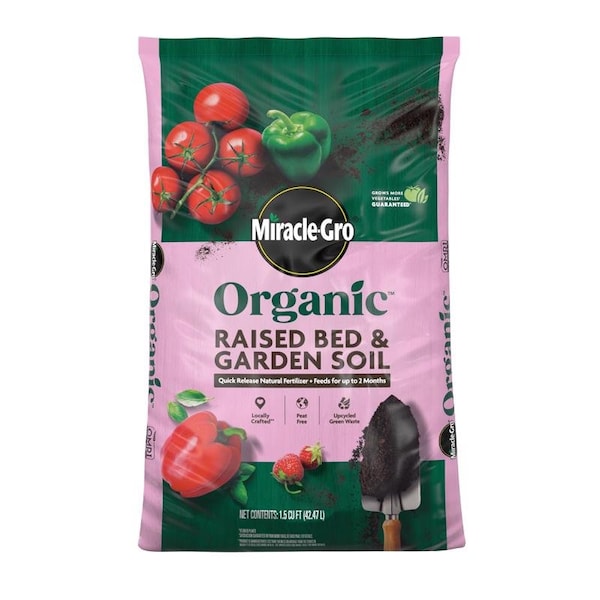 Miracle-Gro Organic Organic All Purpose Raised Bed Soil 1.5 cu ft 74059430 - main