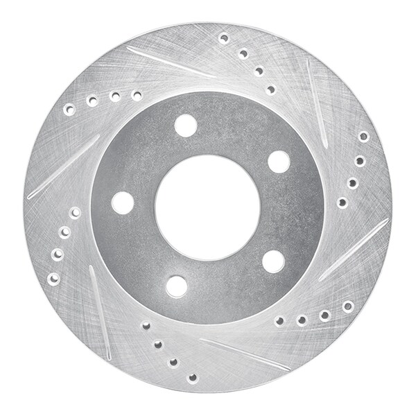 Dynamic Friction Co DFC Brake Rotor - Drilled and Slotted - Silver 631-45003R - main