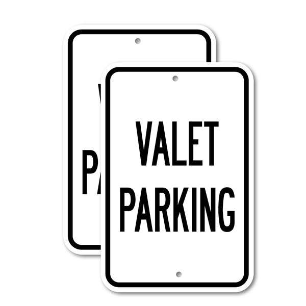Signmission Valet Parking, 18'' X 24'' 2 Signs, Heavy Gauge Aluminum, 2PK A-1824-2PACK-2981 - main
