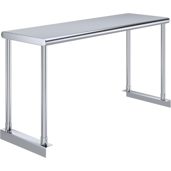 Amgood Stainless Steel Single Overshelf for 36 in. Long Prep Table. 12 in. x 36 in. x 18 in. SOS-1236-Z - main