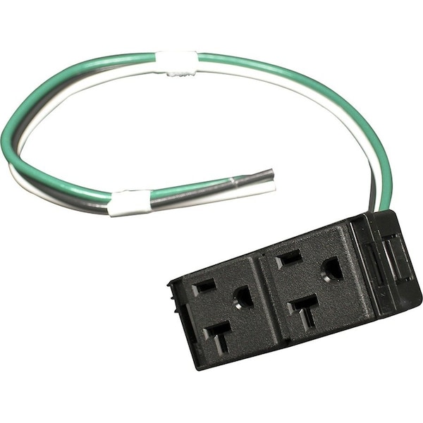 Wiremold Duplex Receptacle, Black, PVC RC37REC - main
