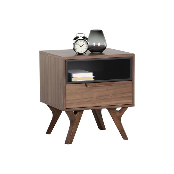 Homeroots 23" Brown Wood One Drawer Nightstand 527618 - main