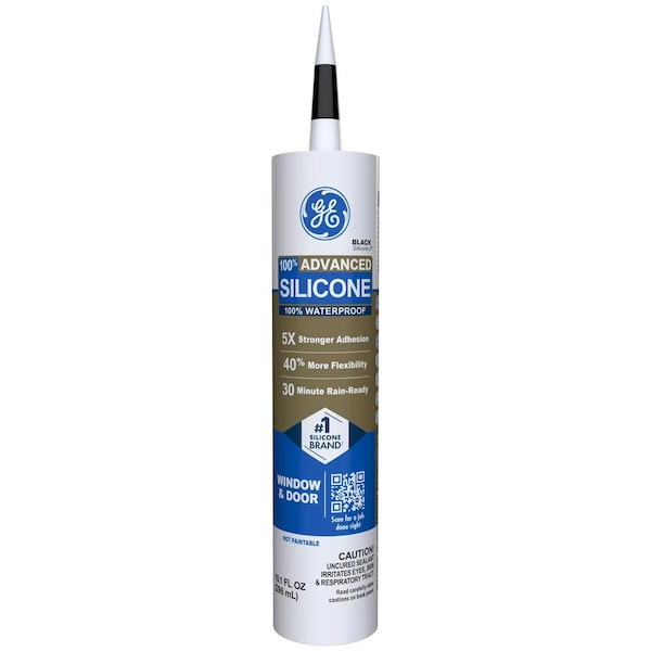 Ge GE Advanced Black Silicone 2 Window and Door Caulk Sealant 10.1 oz 2813670 - main