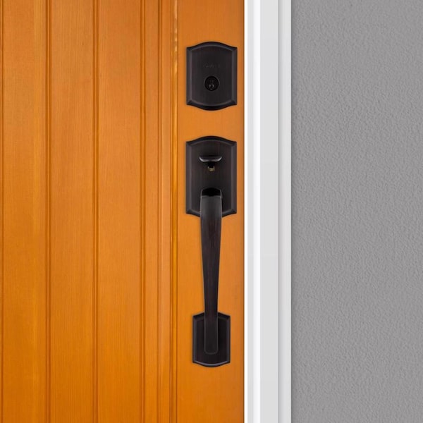 Kwikset Prescott Venetian Bronze Entry Handleset 1-3/4 in. 98180-022 - main
