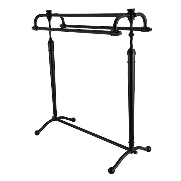 Kingston Brass 28" Freestanding Pedestal 3-Tier Towel Rack, Matte Black SCC2260 - main