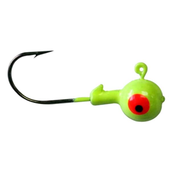 Big Rock Sports 0.3 oz Chartreuse Round Jig Head, 10PK 245575 - main