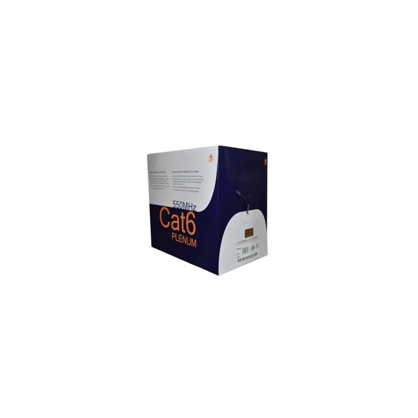 Wavenet Cat6-550 MHz, 4 Twisted Pairs, 23 AWG, Un-Shielded, Riser Jacket, Black 1000ft Box CAT6-550-RISER-1000-BLACK - main