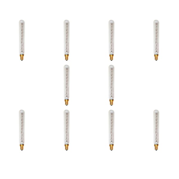 Bulbrite Incandescent T6.5 Candelabra Screw Base E12 Light Bulb, 9W, Clear, 10PK 861052 - main