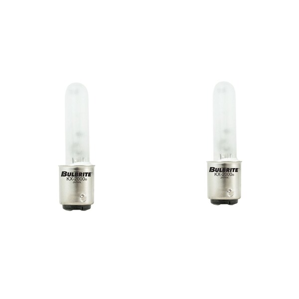Bulbrite KX2000 20W Dimmable Frost T3 Xenon Bulbs, Double-Contact Bayonet BA15D Base, 2700K, 2PK 861344 - main