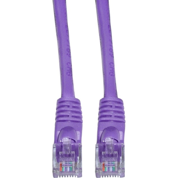 Cable Wholesale Cat5e Purple Copper Ethernet Patch Cable, Snagless/Molded Boot, POE Compliant, 5 foot 10X6-04105 - main