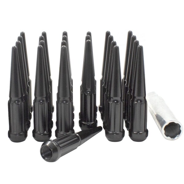 Coyote Wheel Accessories WHEEL INSTALLATION KIT 6 Lug Kit 14 Millimeter x 15 Thread Size 60 Degree Conical Spline Drive 251648BLK - main