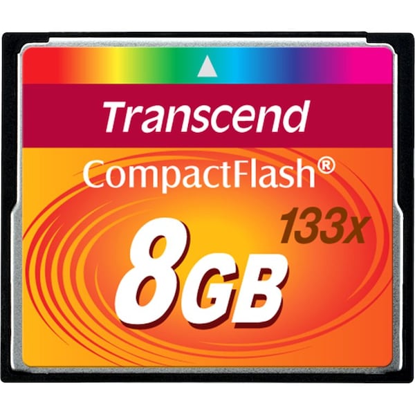 Transcend Information Transcend 8GB Compact Flash Card (133x) - 8 GB TS8GCF133 - main