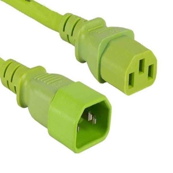 Sanoxy 6ft 14 AWG Computer Power Extension Cord IEC320 C13 to IEC320 C14, Green SNX-CBL-LDR-PW152-4206 - main