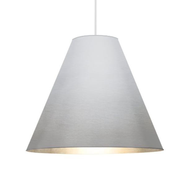 Besa Lighting Dylan Stem Pendant, Silver, White Finish, 1x30W LED 1TT-DYLANSL-LED-WH - main